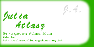 julia atlasz business card